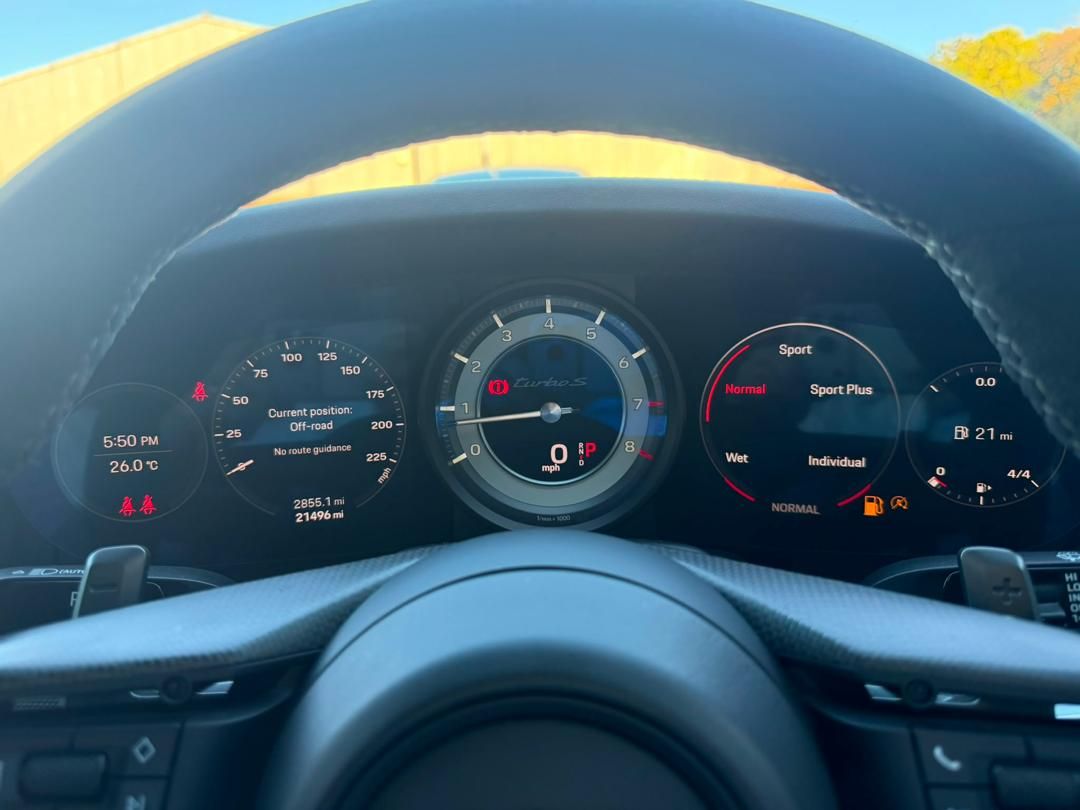 Porsche 911 Turbo S #1209 – Instrument cluster